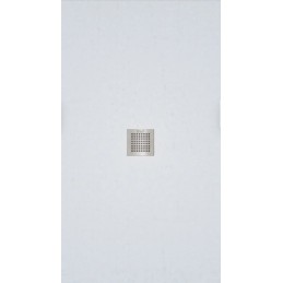 Plato de ducha de mármol Stillö Mármol Compacto Serie Central 90x70cm blanco